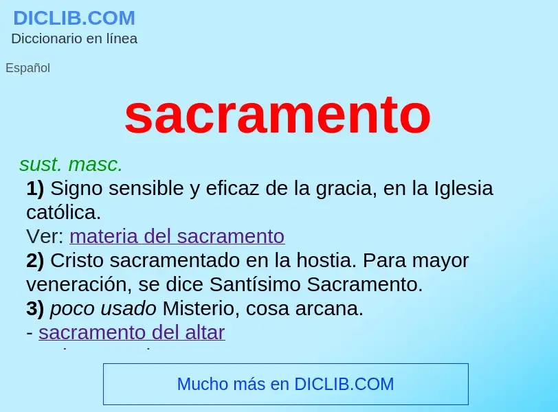 Wat is sacramento - definition