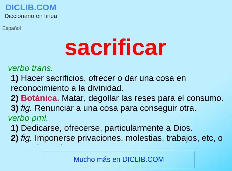 O que é sacrificar - definição, significado, conceito