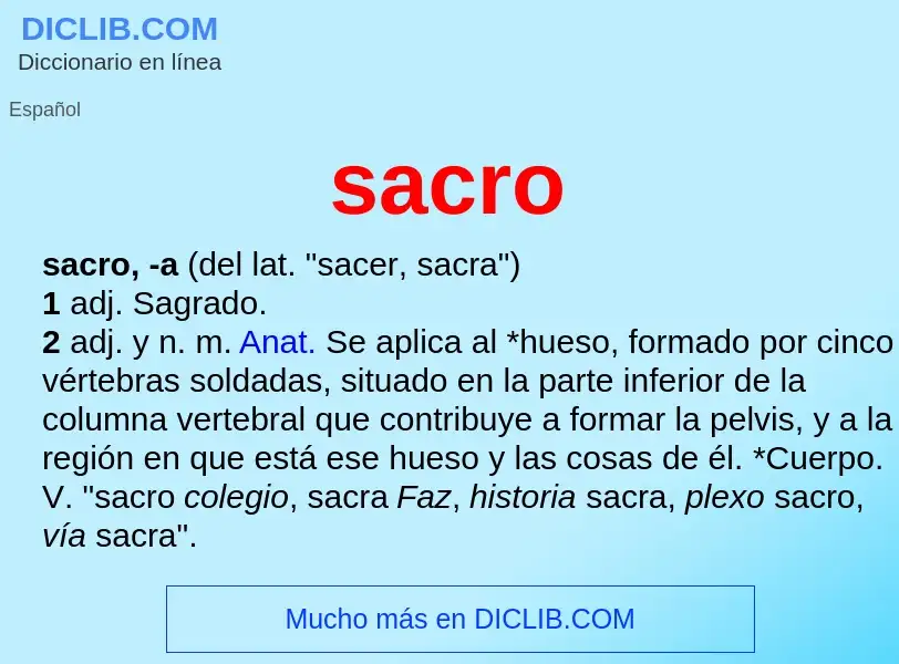 What is sacro - definition