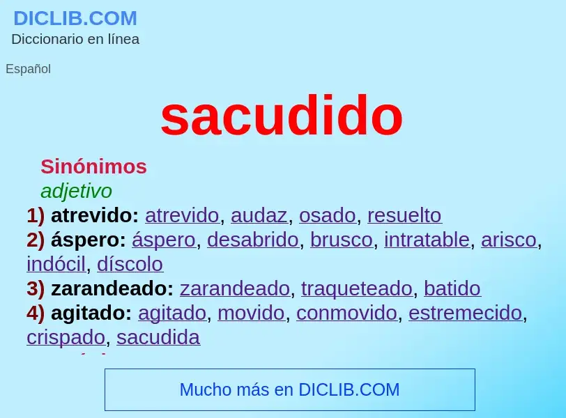 Wat is sacudido - definition