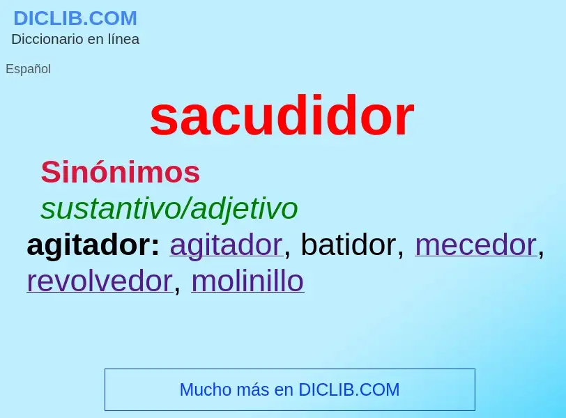 Wat is sacudidor - definition