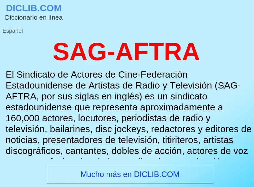 Что такое SAG-AFTRA - определение