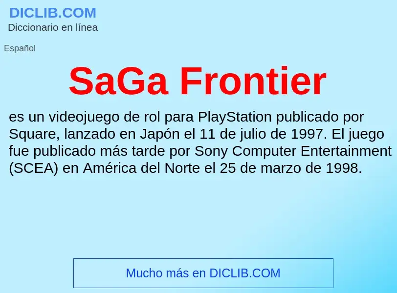 Что такое SaGa Frontier - определение