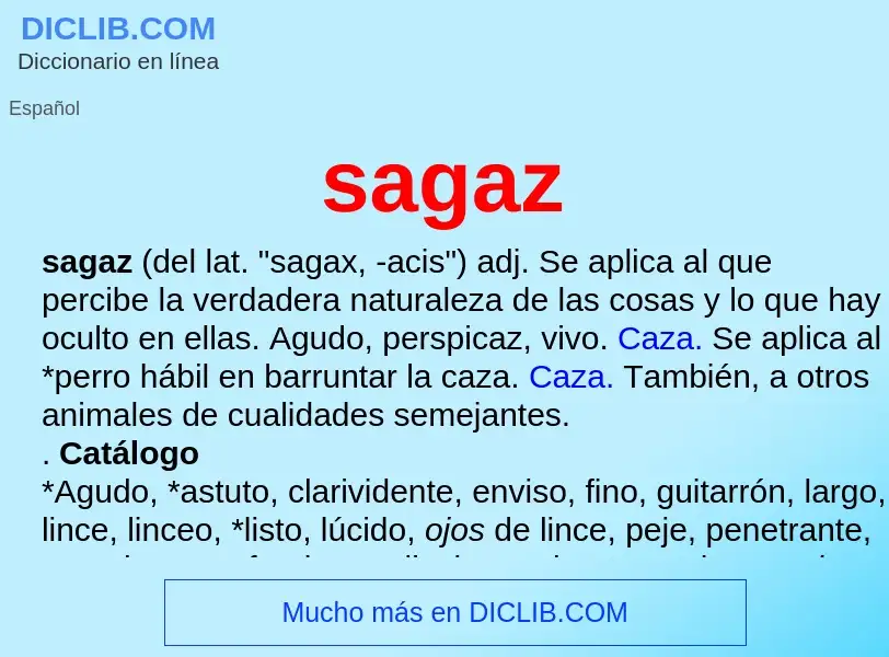 What is sagaz - meaning and definition