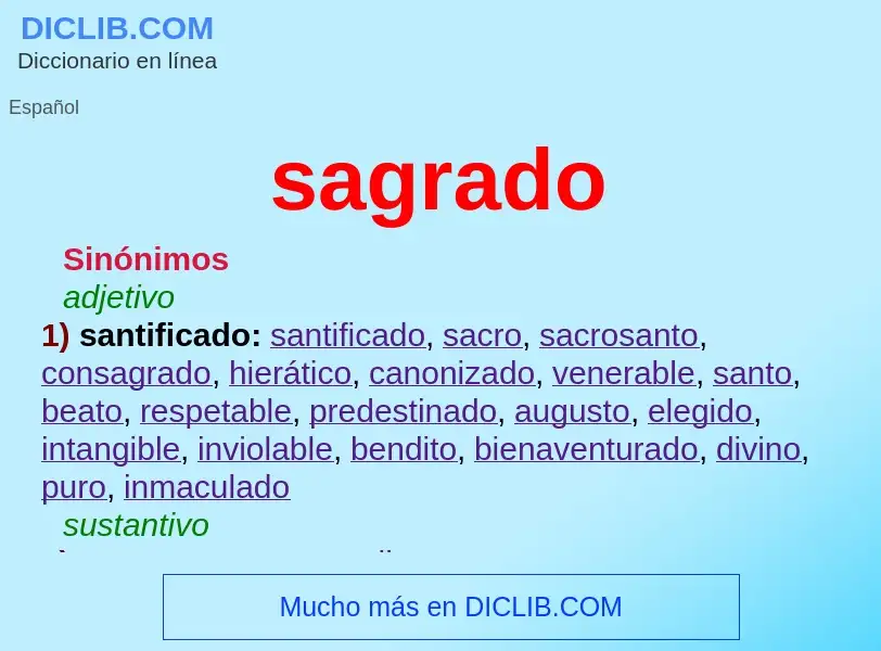 Was ist sagrado - Definition