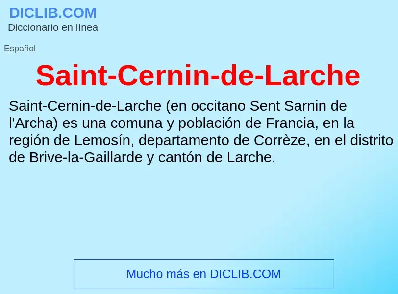 Τι είναι Saint-Cernin-de-Larche - ορισμός