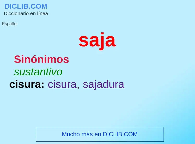 ¿Qué es saja? - significado y definición