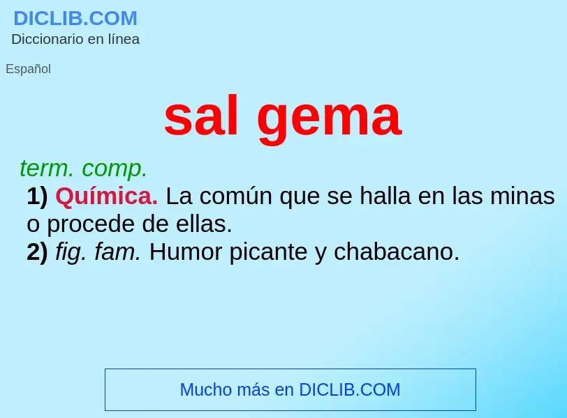 What is sal gema - meaning and definition