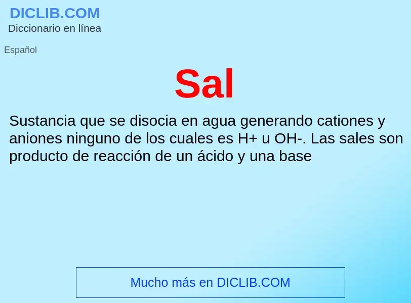 O que é Sal - definição, significado, conceito