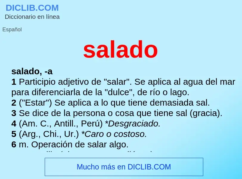 Was ist salado - Definition