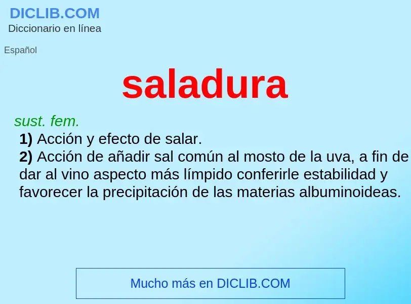 O que é saladura - definição, significado, conceito