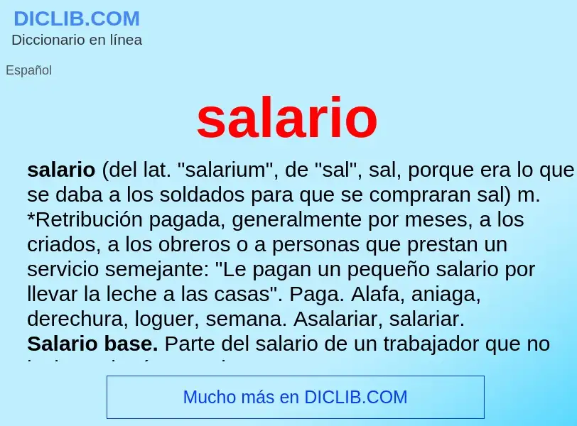 O que é salario - definição, significado, conceito