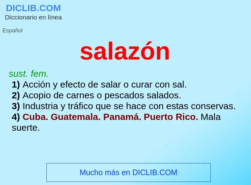 O que é salazón - definição, significado, conceito