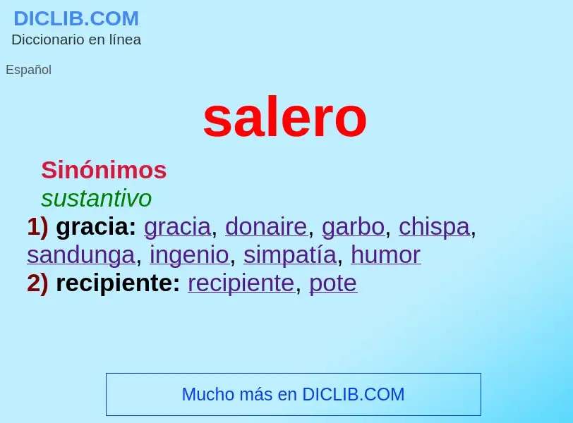 Wat is salero - definition