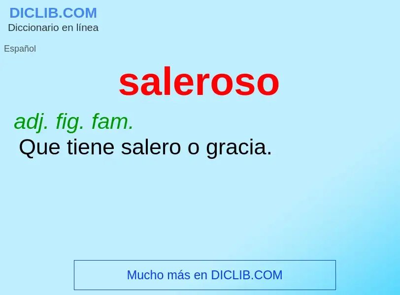 What is saleroso - definition