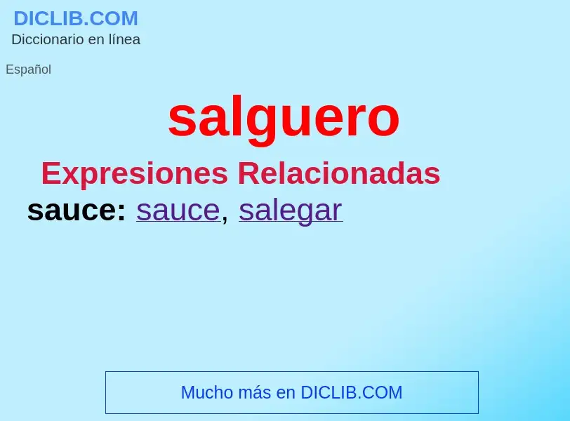 Was ist salguero - Definition