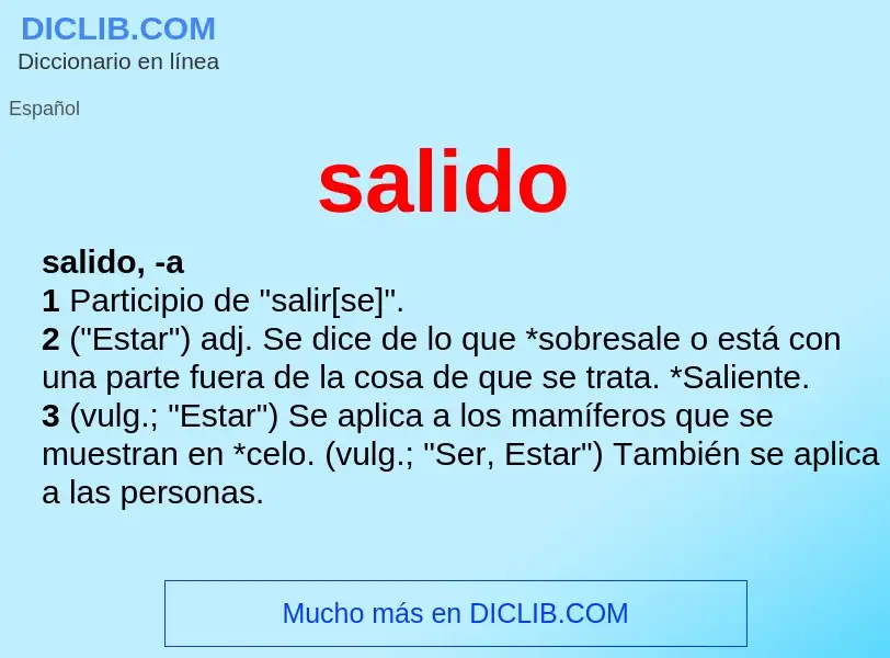 Wat is salido - definition