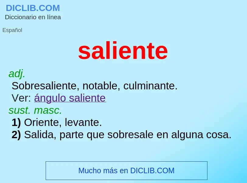 O que é saliente - definição, significado, conceito