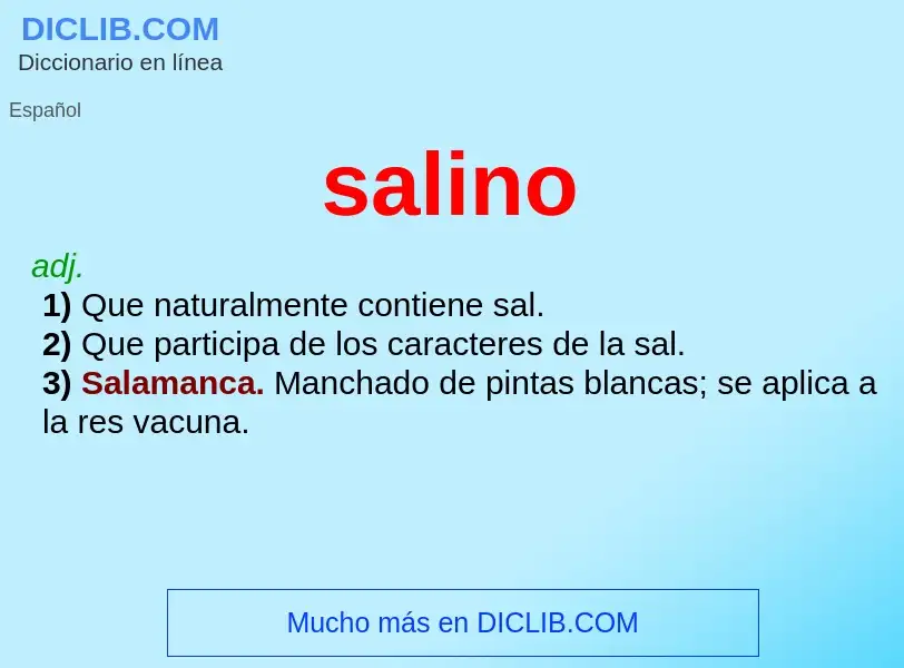 Was ist salino - Definition