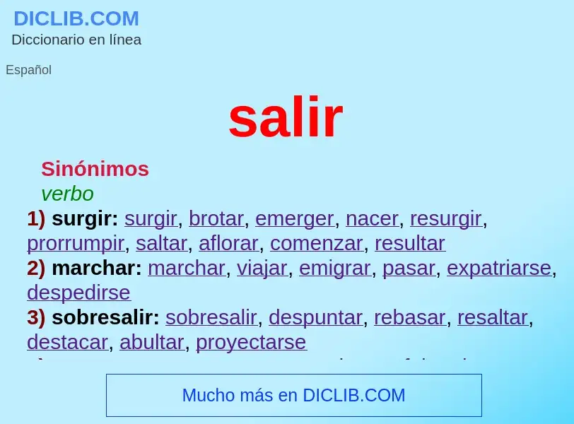 Wat is salir - definition