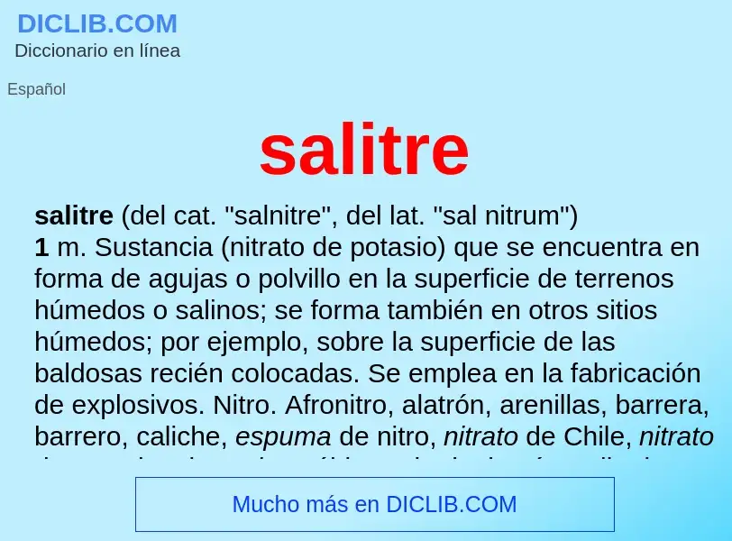 What is salitre - definition