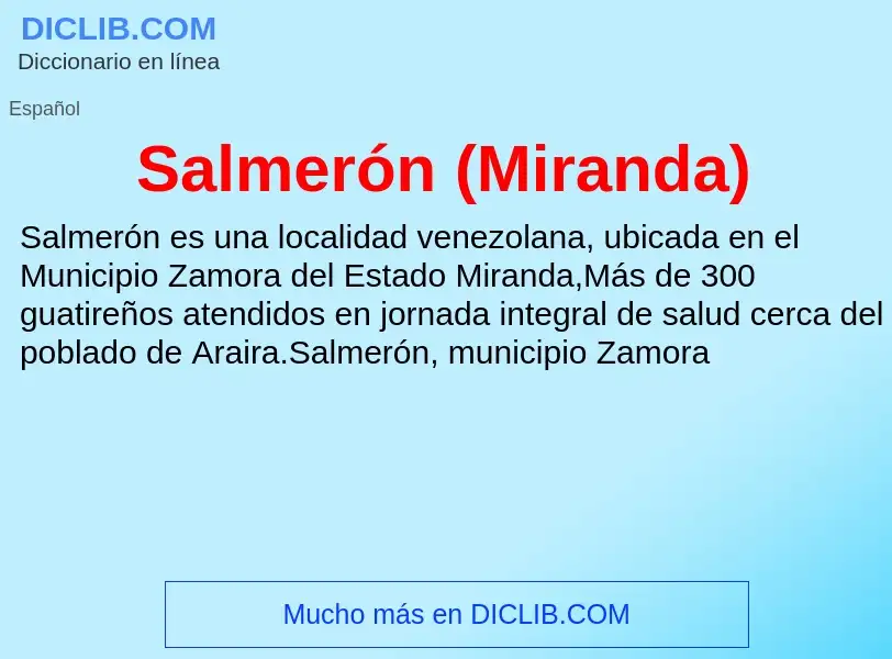 What is Salmerón (Miranda) - definition