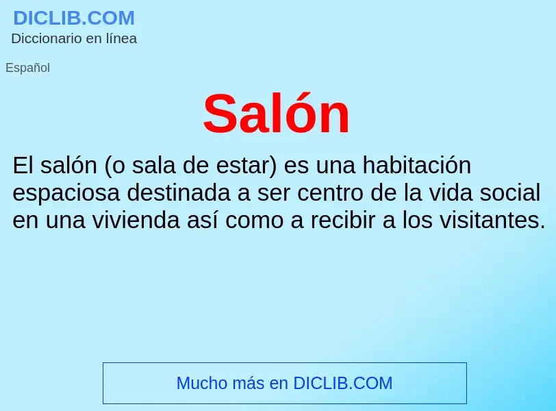 O que é Salón - definição, significado, conceito