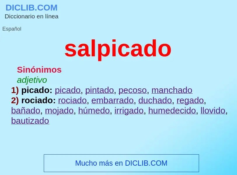 Wat is salpicado - definition