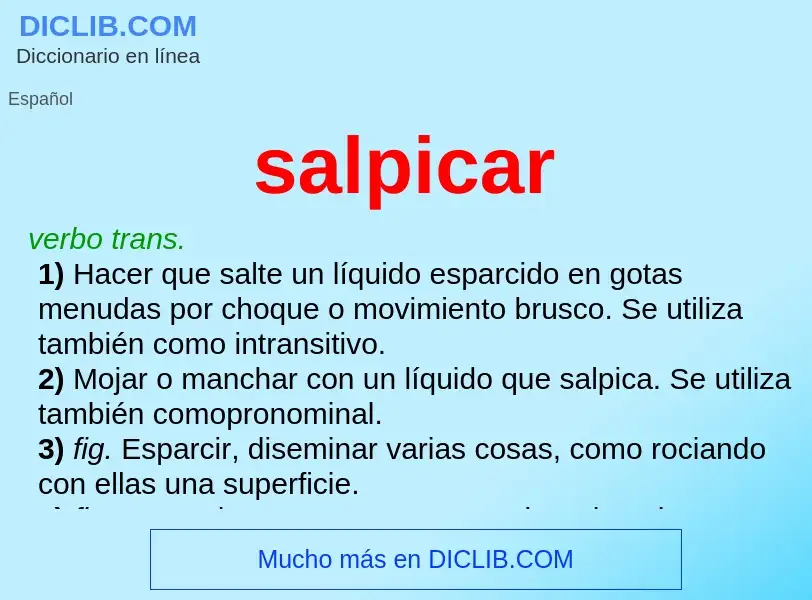 Wat is salpicar - definition