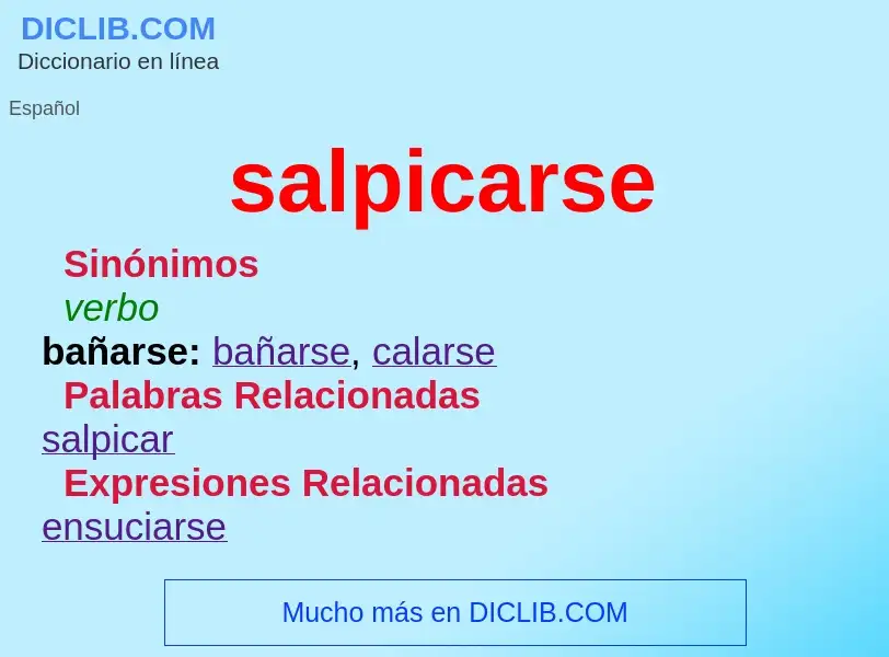 Wat is salpicarse - definition