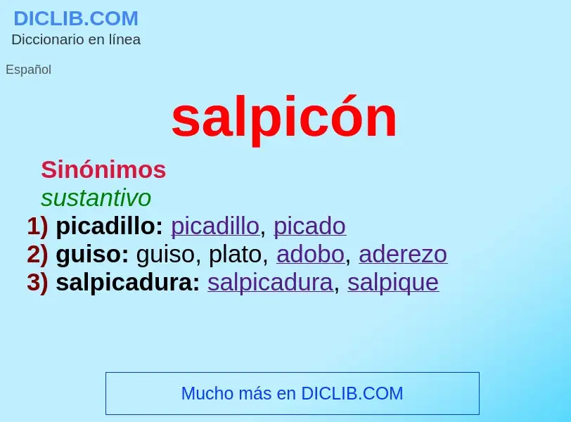 Wat is salpicón - definition