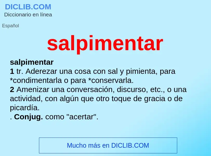 What is salpimentar - definition