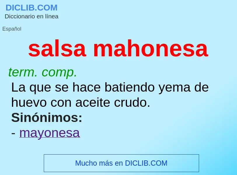 Wat is salsa mahonesa - definition