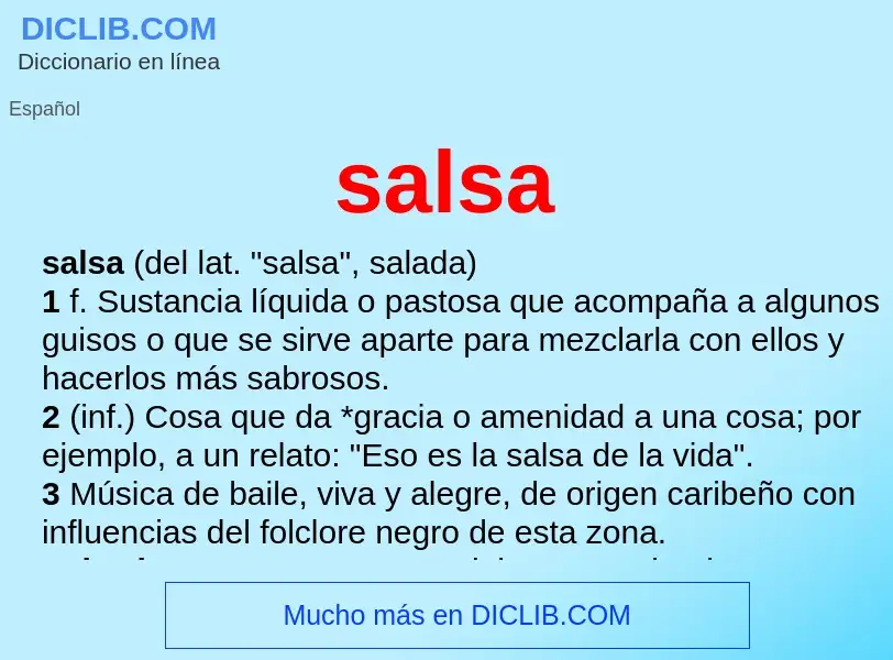 Qu'est-ce que salsa - définition