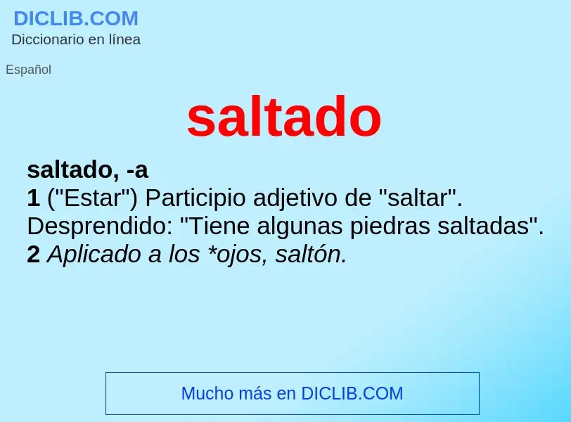 What is saltado - definition