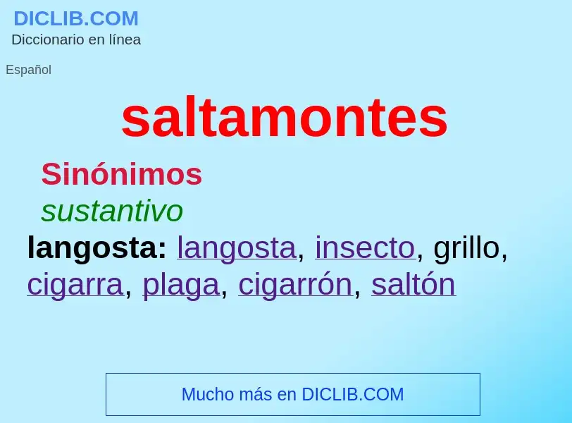 Wat is saltamontes - definition