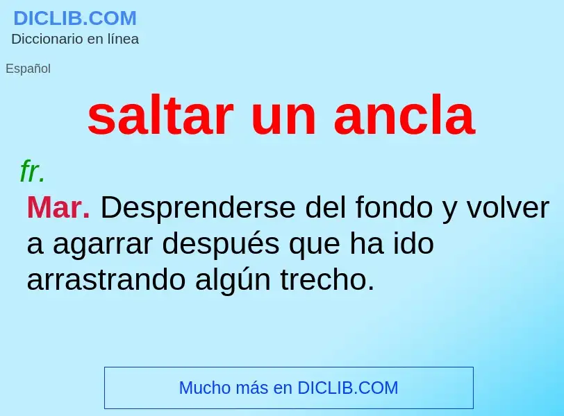 O que é saltar un ancla - definição, significado, conceito