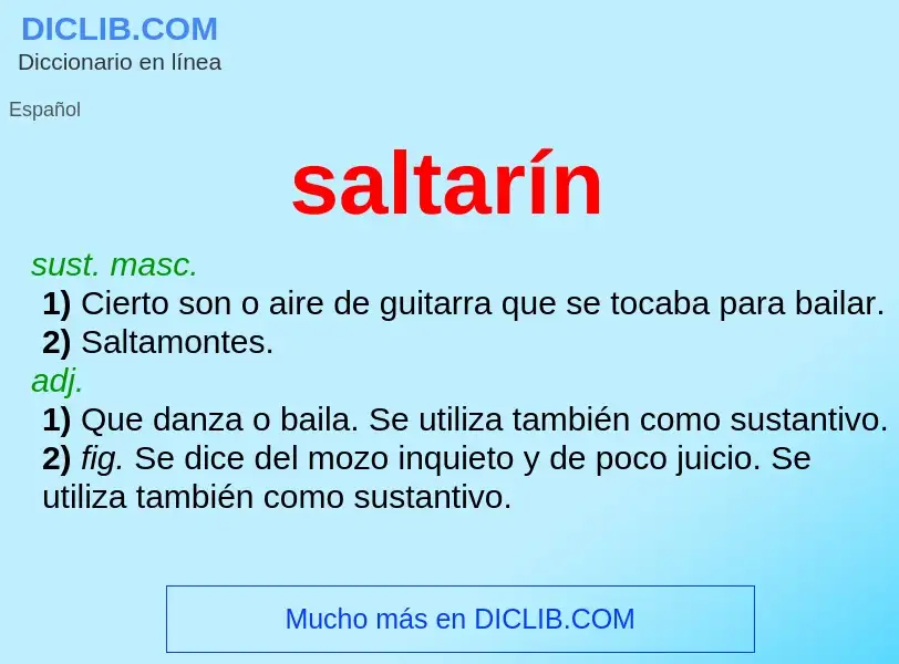 Wat is saltarín - definition