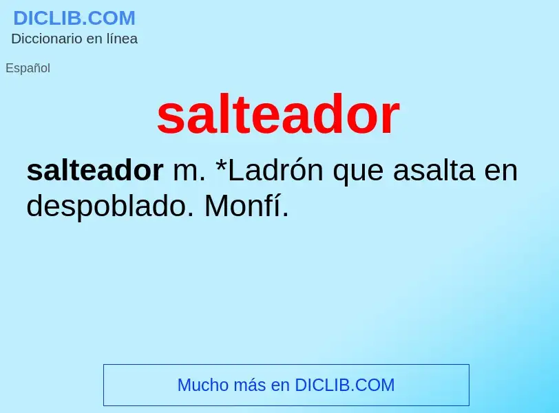 Wat is salteador - definition