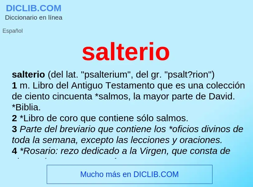 What is salterio - definition