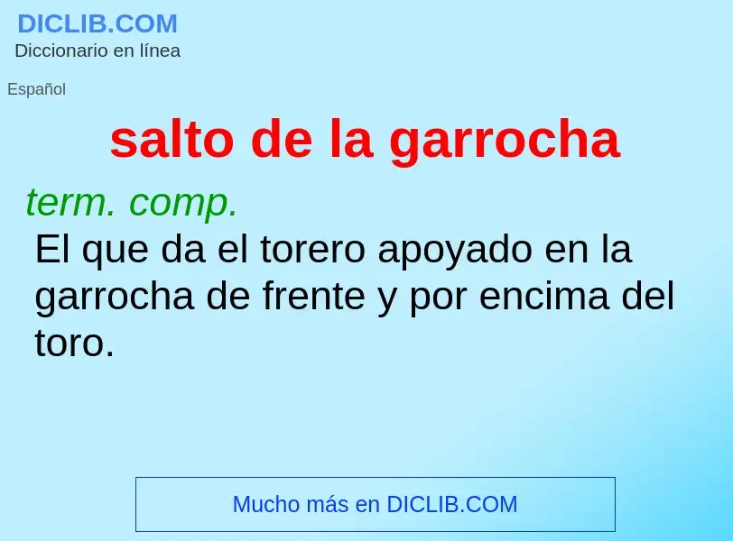 O que é salto de la garrocha - definição, significado, conceito