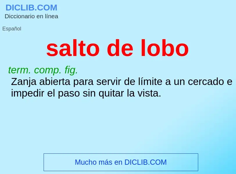 What is salto de lobo - meaning and definition