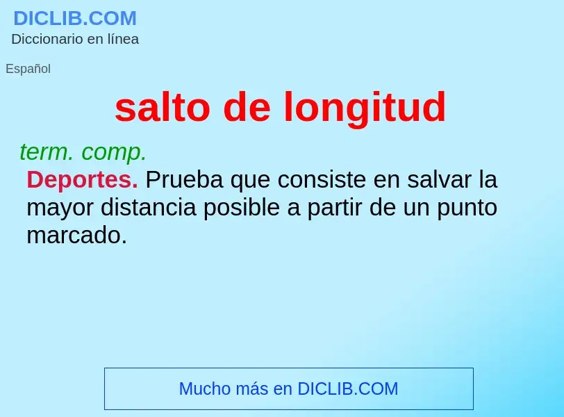 Was ist salto de longitud - Definition