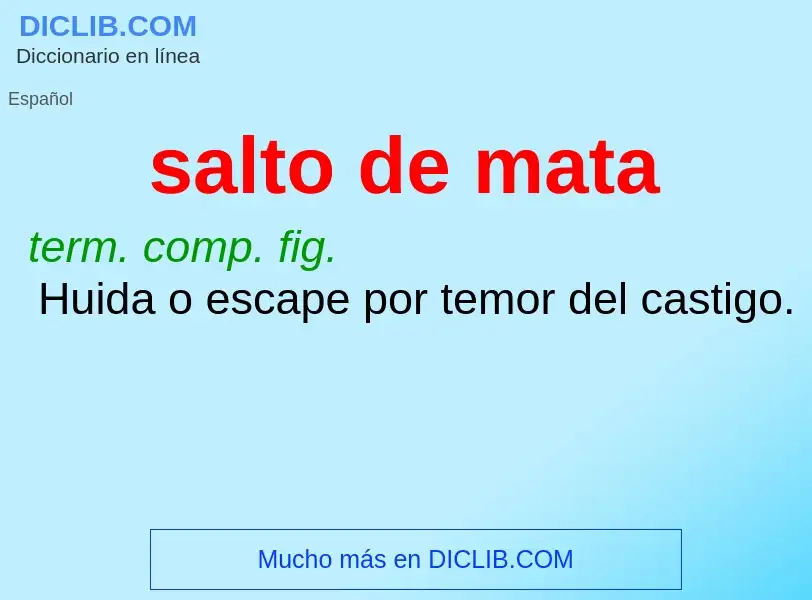 Was ist salto de mata - Definition