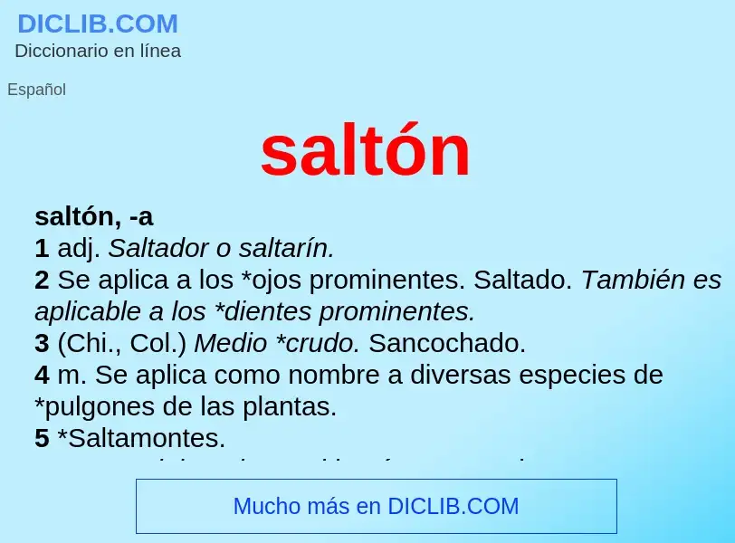 Wat is saltón - definition