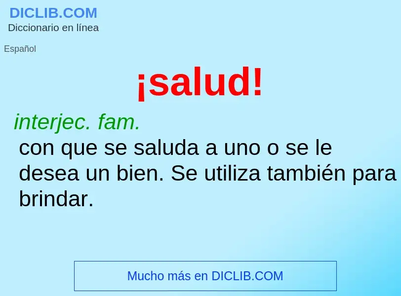 What is ¡salud! - definition