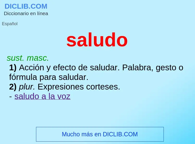 What is saludo - definition