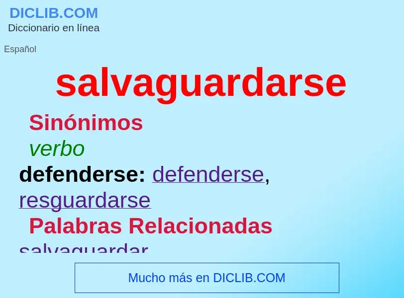 Wat is salvaguardarse - definition