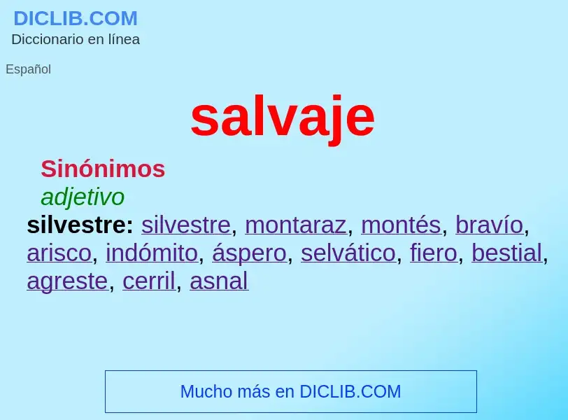 What is salvaje - definition