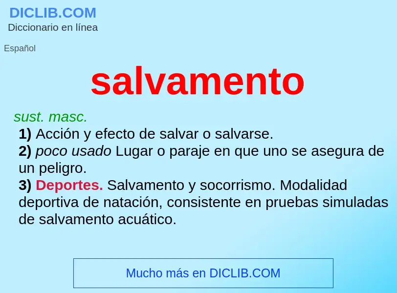 Wat is salvamento - definition